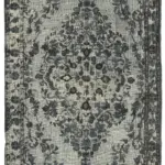 Oyma Mavi Pamuk Üzerine Yün El Dokuma Kilim-172x321