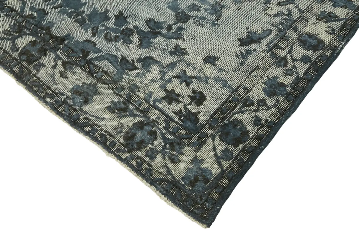 Oyma Mavi Pamuk Üzerine Yün El Dokuma Kilim-172x321 - Görsel 4