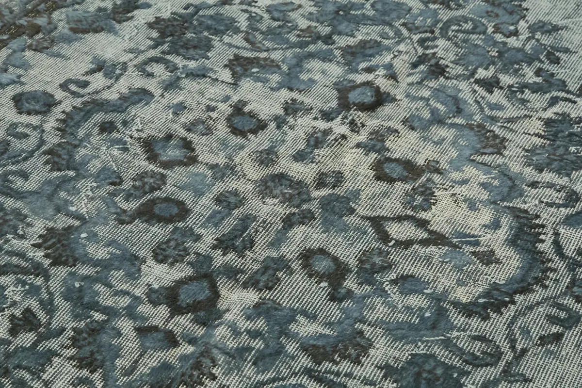 Oyma Mavi Pamuk Üzerine Yün El Dokuma Kilim-172x321 - Görsel 5