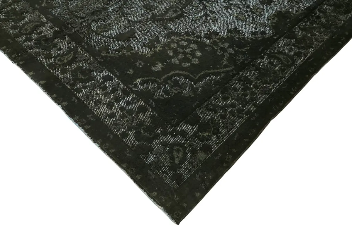 Oyma Siyah Pamuk Üzerine Yün El Dokuma Kilim-196x314 - Görsel 4