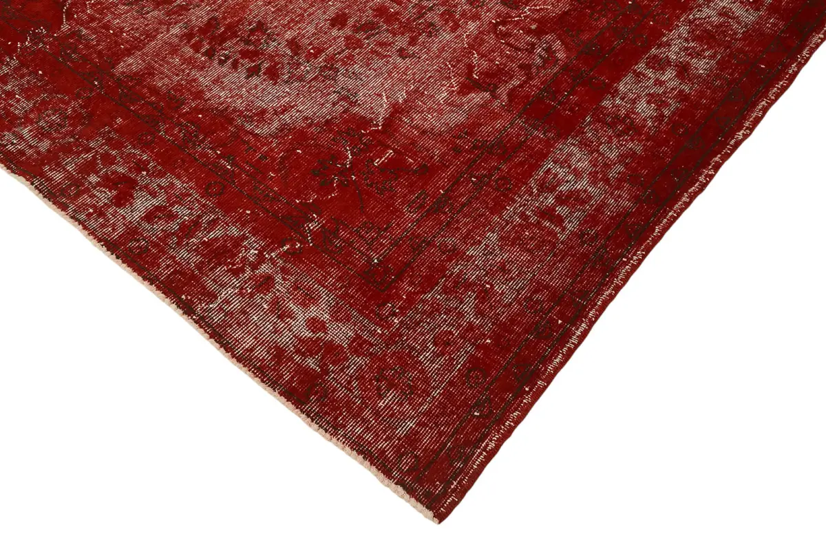 Oyma Kırmızı Pamuk Üzerine Yün El Dokuma Kilim-195x291 - Görsel 4