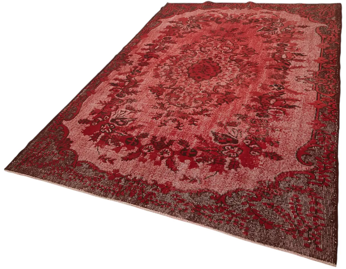 Oyma Kırmızı Pamuk Üzerine Yün El Dokuma Kilim-180x278 - Görsel 3