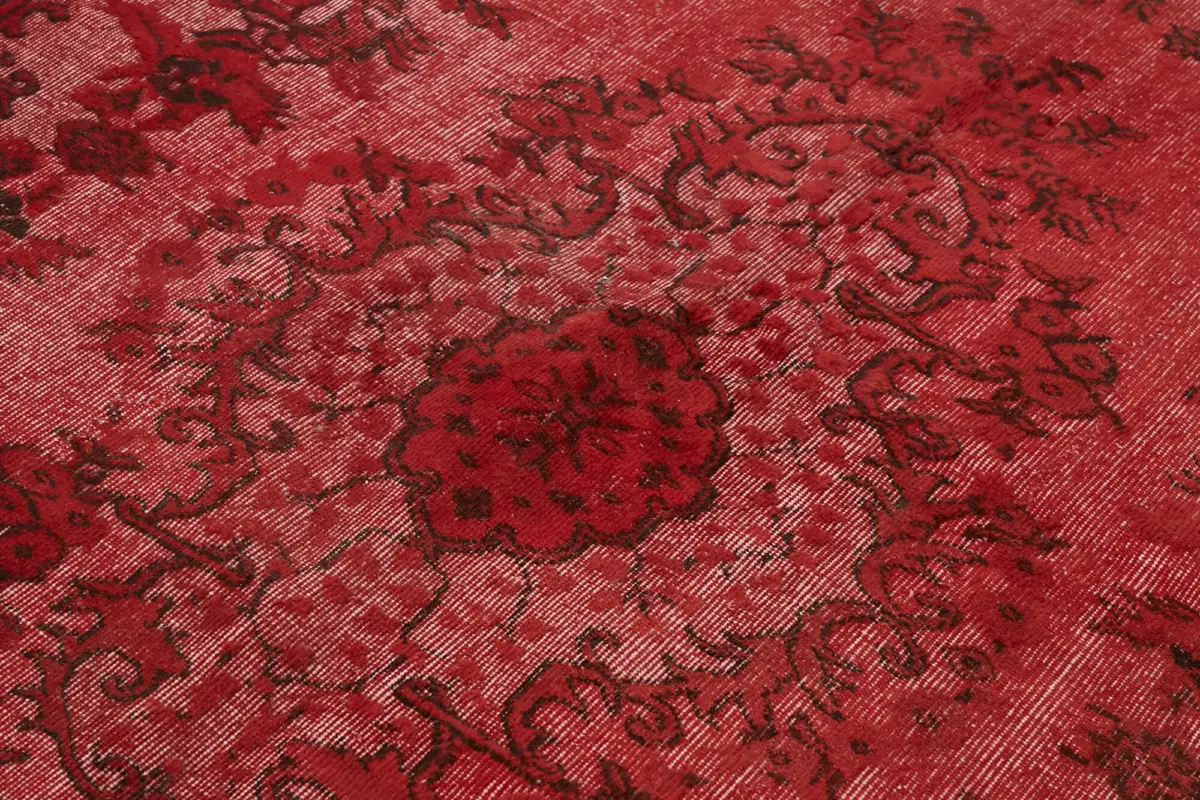 Oyma Kırmızı Pamuk Üzerine Yün El Dokuma Kilim-180x278 - Görsel 5