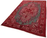 Oyma Kırmızı Pamuk Üzerine Yün El Dokuma Kilim-153x248 - Görsel 3