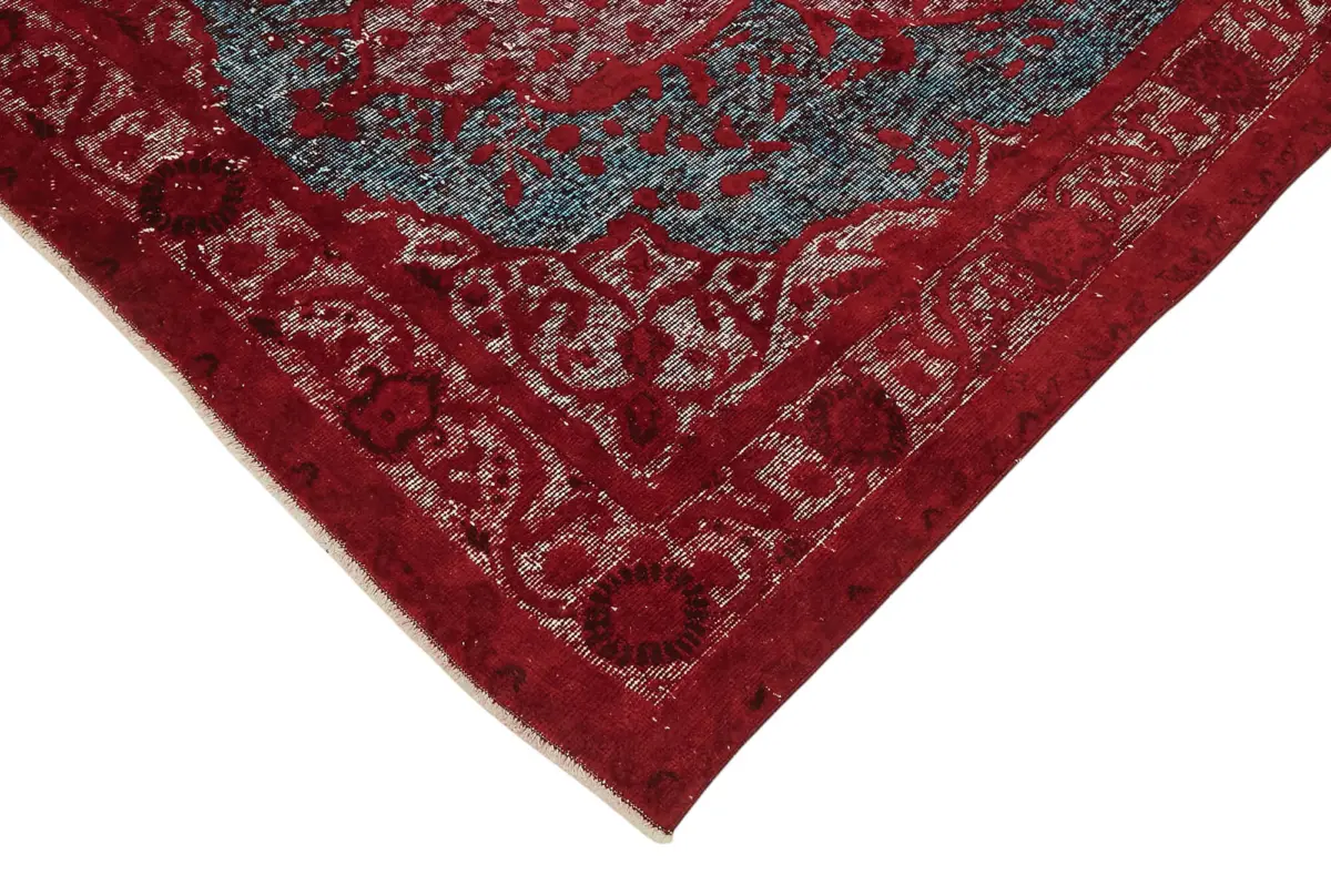 Oyma Kırmızı Pamuk Üzerine Yün El Dokuma Kilim-153x248 - Görsel 4