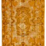 Oyma Sarı Pamuk Üzerine Yün El Dokuma Kilim-170x258