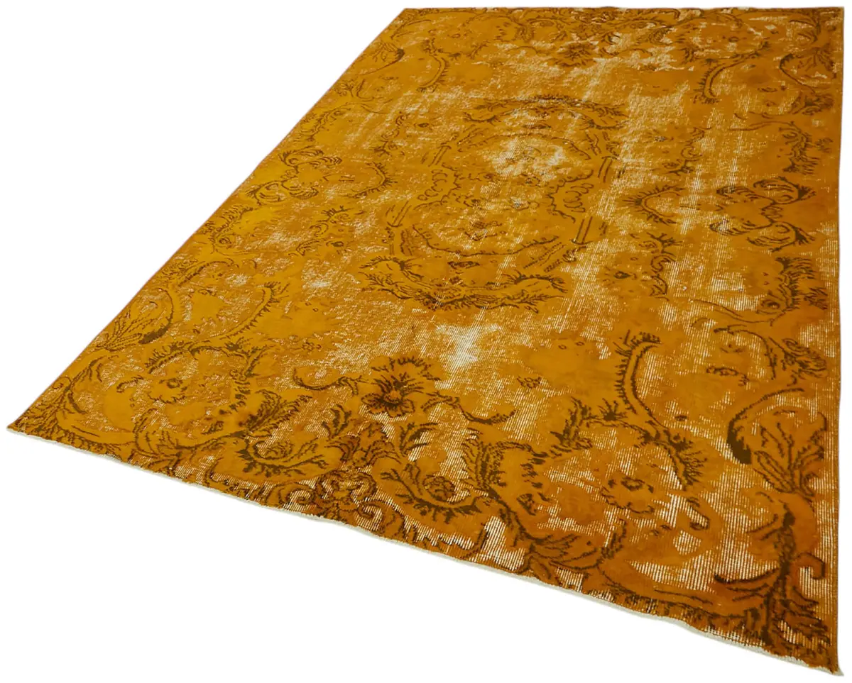 Oyma Sarı Pamuk Üzerine Yün El Dokuma Kilim-170x258 - Görsel 3