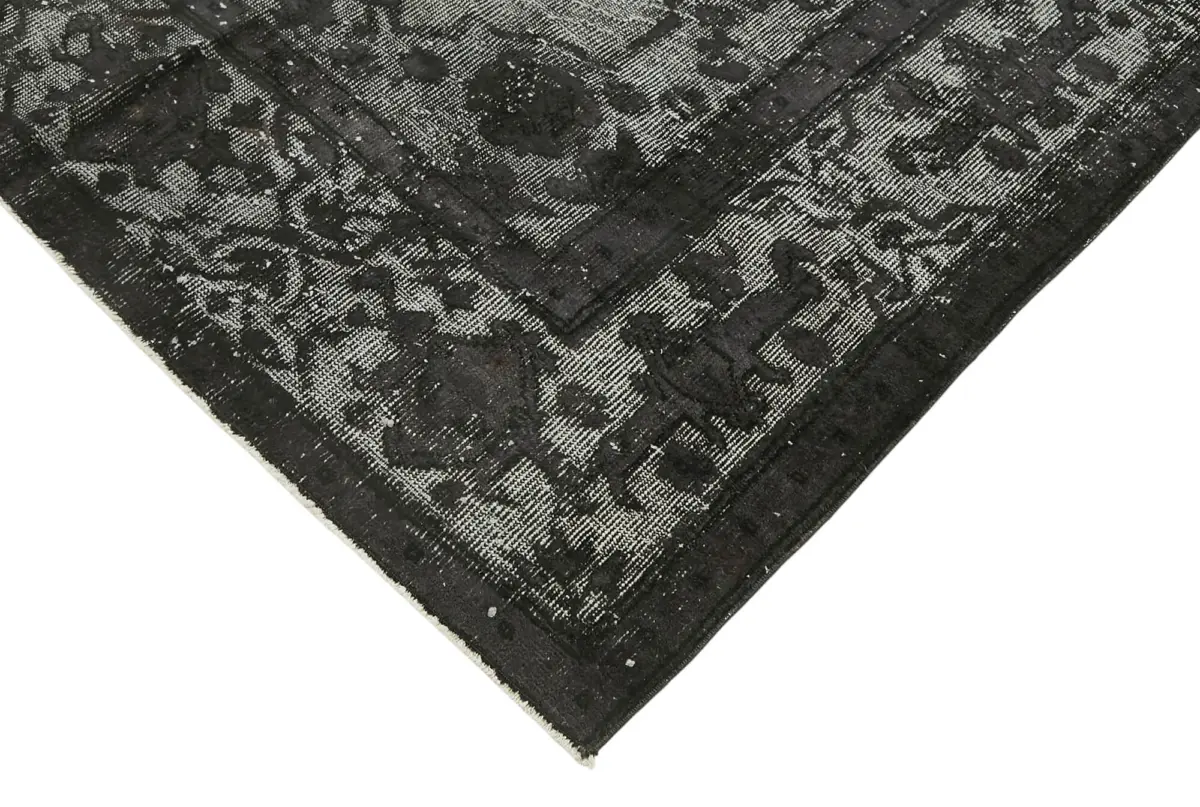 Oyma Siyah Pamuk Üzerine Yün El Dokuma Kilim-182x318 - Görsel 4