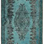 Oyma Yeşil Pamuk Üzerine Yün El Dokuma Kilim-175x276