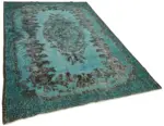 Oyma Yeşil Pamuk Üzerine Yün El Dokuma Kilim-175x276 - Görsel 2