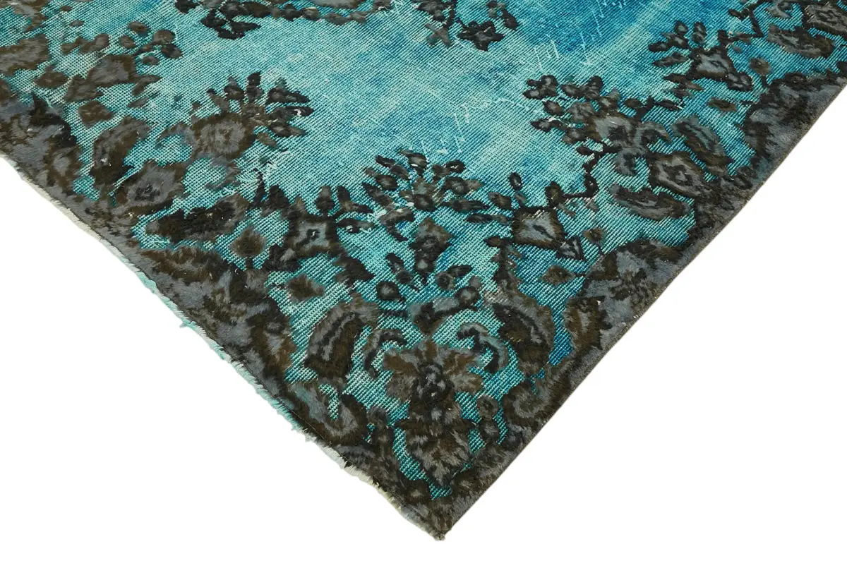 Oyma Turkuaz Pamuk Üzerine Yün El Dokuma Kilim-180x286 - Görsel 4