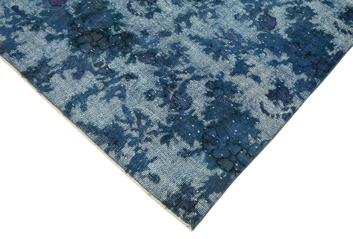 Oyma Mavi Pamuk Üzerine Yün El Dokuma Kilim-162x268 - Görsel 4