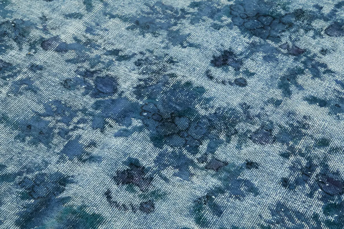 Oyma Mavi Pamuk Üzerine Yün El Dokuma Kilim-162x268 - Görsel 5