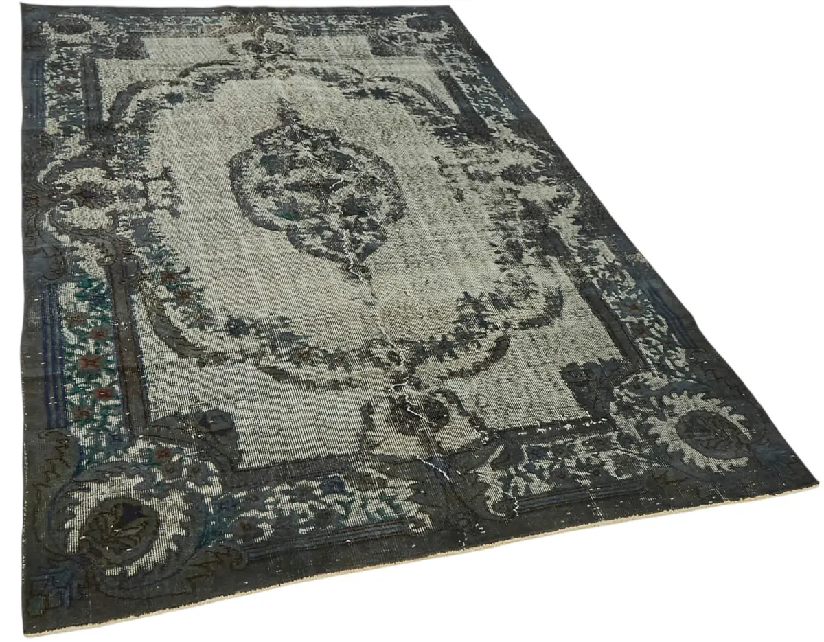 Oyma Gri Pamuk Üzerine Yün El Dokuma Kilim-160x265 - Görsel 2