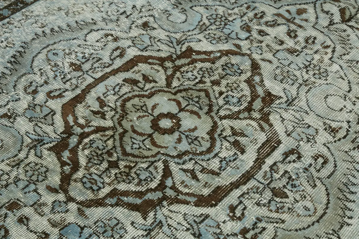 Oyma Mavi Pamuk Üzerine Yün El Dokuma Kilim-181x270 - Görsel 5