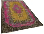 Oyma Kahverengi Pamuk Üzerine Yün El Dokuma Kilim-177x303 - Görsel 2