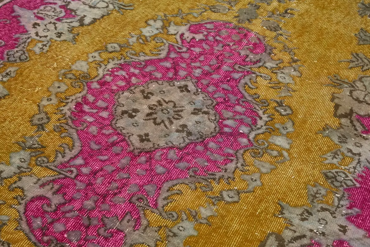 Oyma Kahverengi Pamuk Üzerine Yün El Dokuma Kilim-177x303 - Görsel 5