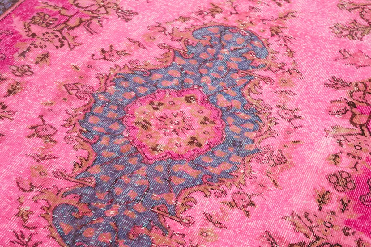 Oyma Pembe Pamuk Üzerine Yün El Dokuma Kilim-156x292 - Görsel 5