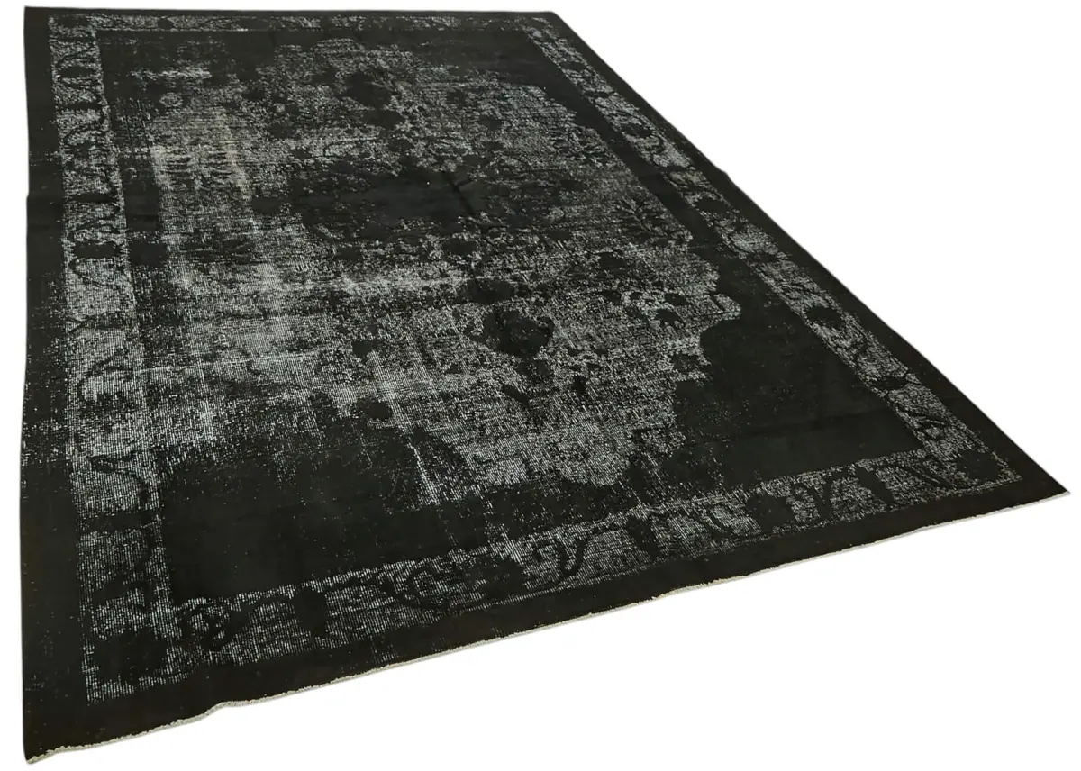 Oyma Siyah Pamuk Üzerine Yün El Dokuma Kilim-206x295 - Görsel 2