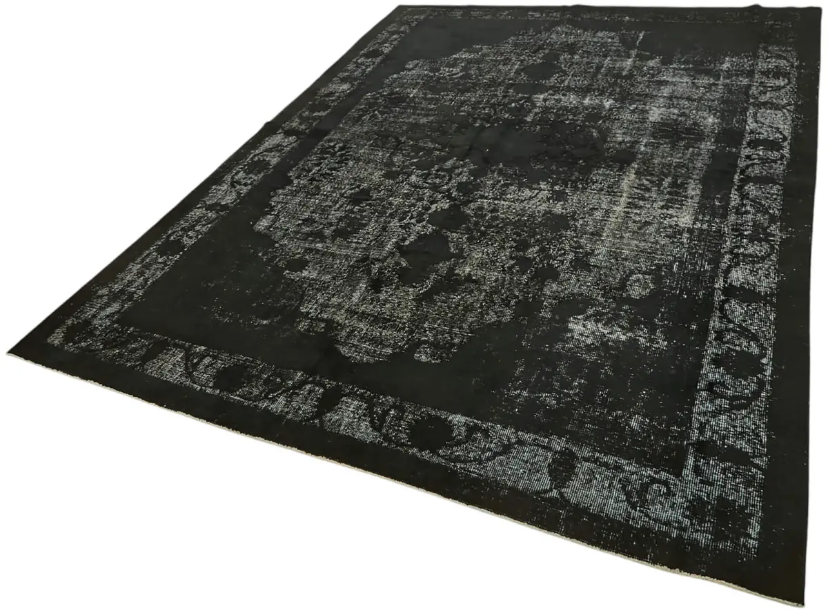 Oyma Siyah Pamuk Üzerine Yün El Dokuma Kilim-206x295 - Görsel 3