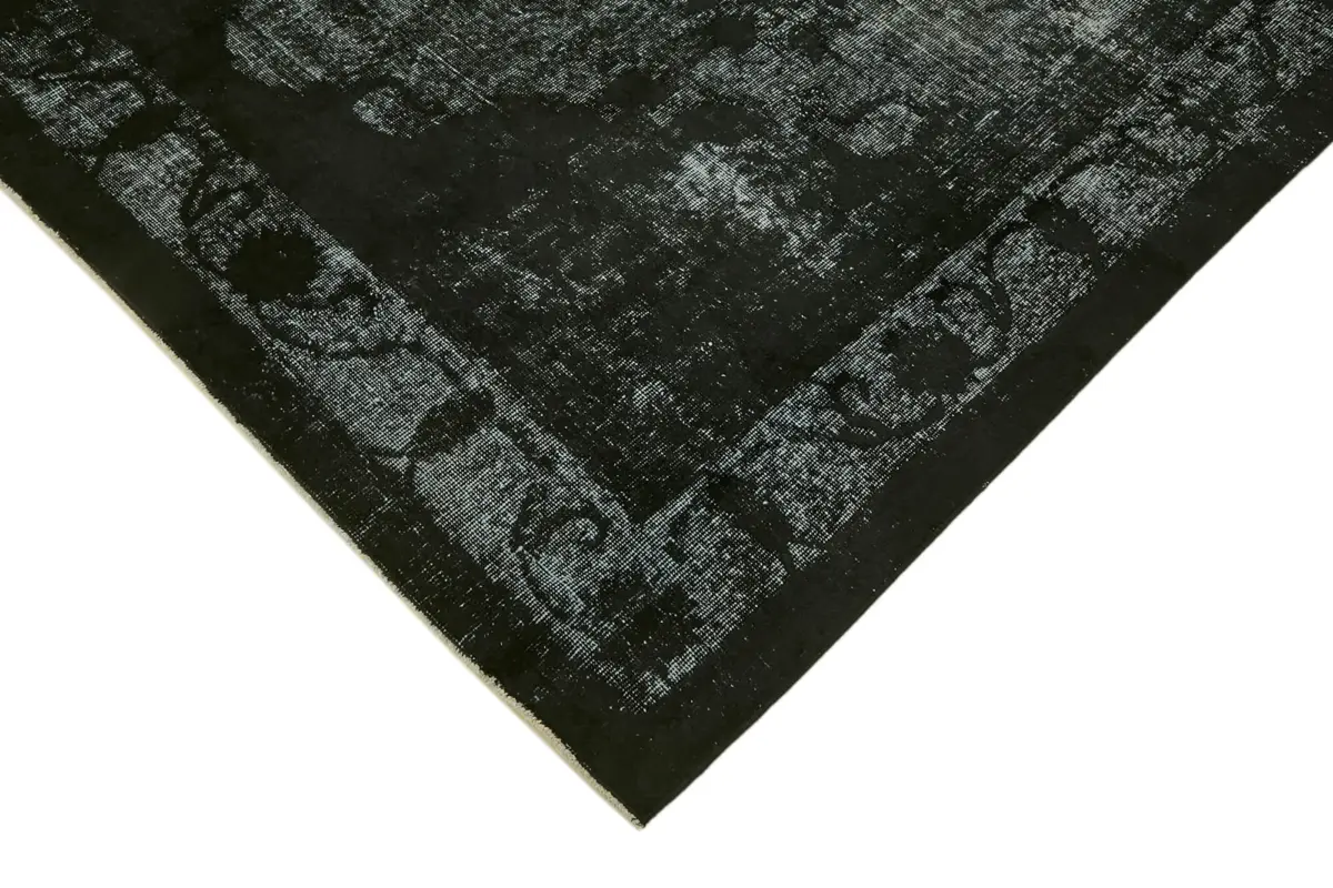 Oyma Siyah Pamuk Üzerine Yün El Dokuma Kilim-206x295 - Görsel 4