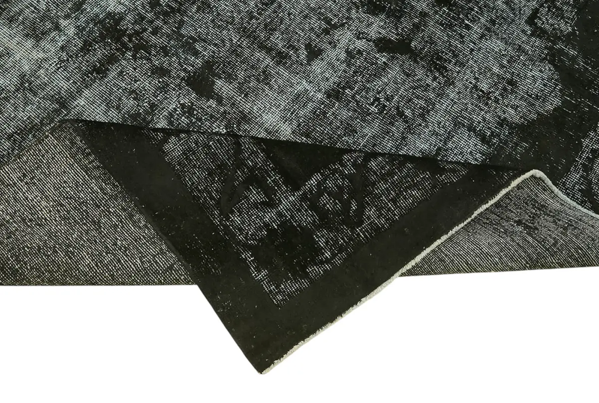 Oyma Siyah Pamuk Üzerine Yün El Dokuma Kilim-206x295 - Görsel 6