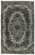 Oyma Mavi Pamuk Üzerine Yün El Dokuma Kilim-163x260