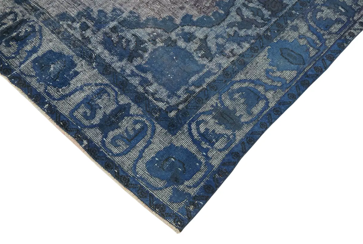 Oyma Mavi Pamuk Üzerine Yün El Dokuma Kilim-176x276 - Görsel 4