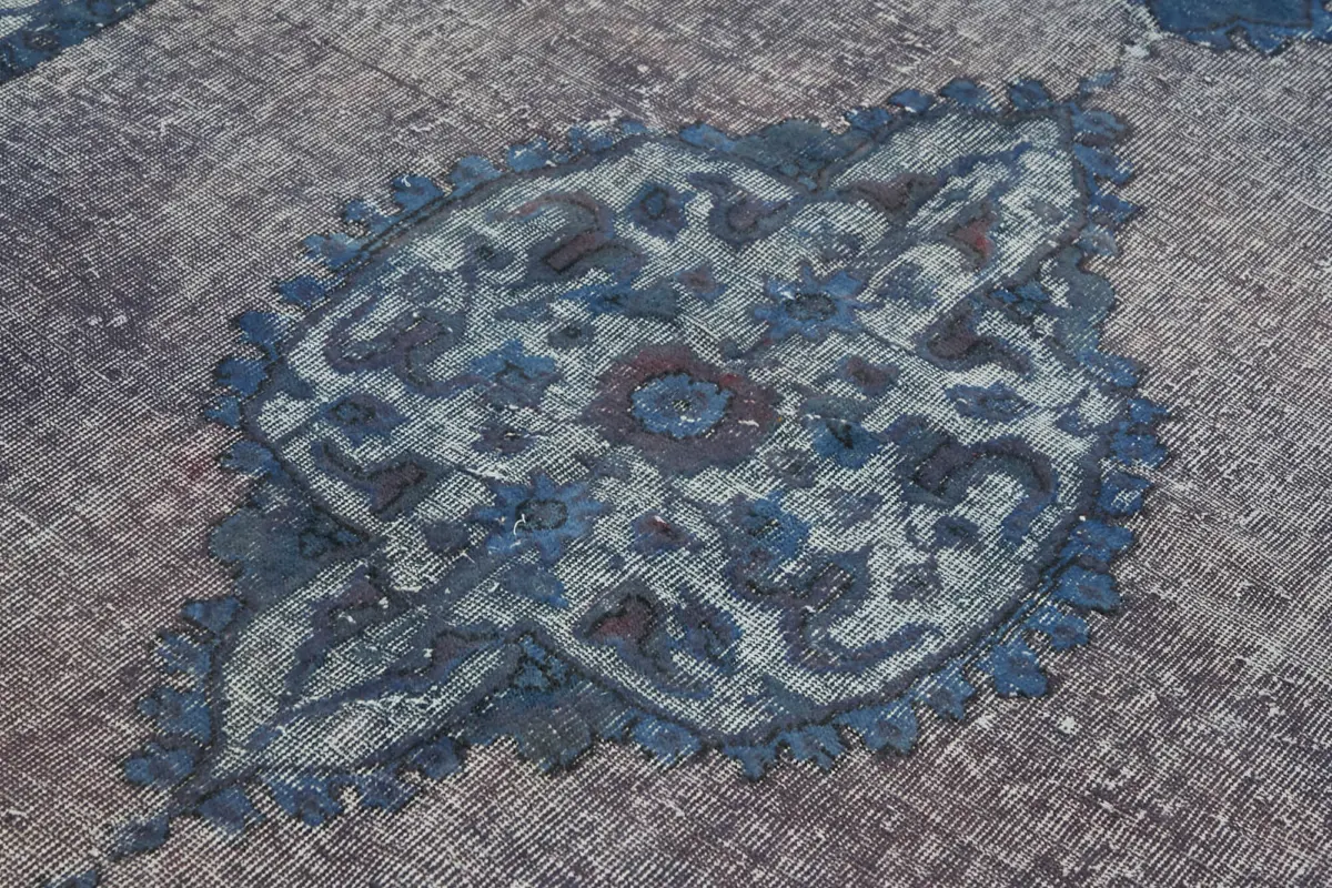 Oyma Mavi Pamuk Üzerine Yün El Dokuma Kilim-176x276 - Görsel 5