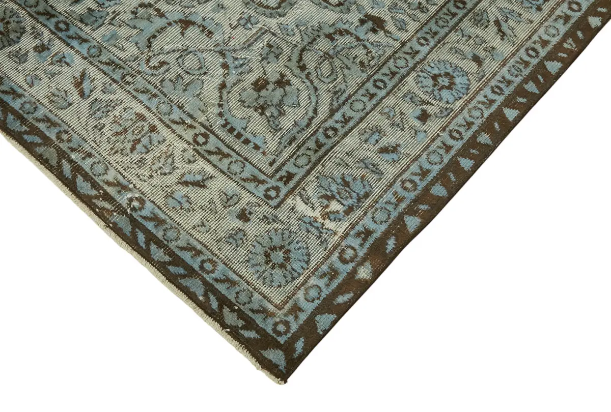 Oyma Mavi Pamuk Üzerine Yün El Dokuma Kilim-165x263 - Görsel 4