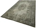 Oyma Gri Pamuk Üzerine Yün El Dokuma Kilim-191x334 - Görsel 3