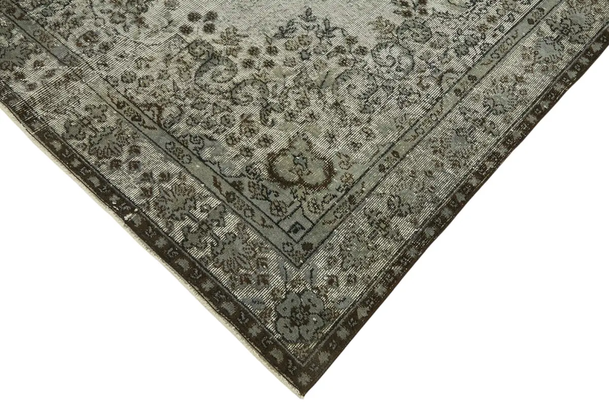 Oyma Gri Pamuk Üzerine Yün El Dokuma Kilim-191x334 - Görsel 4