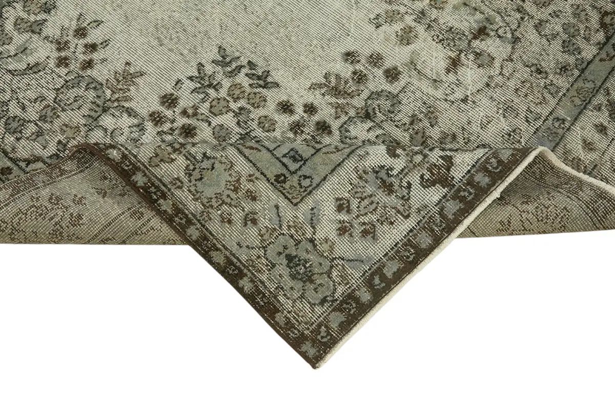 Oyma Gri Pamuk Üzerine Yün El Dokuma Kilim-191x334 - Görsel 6