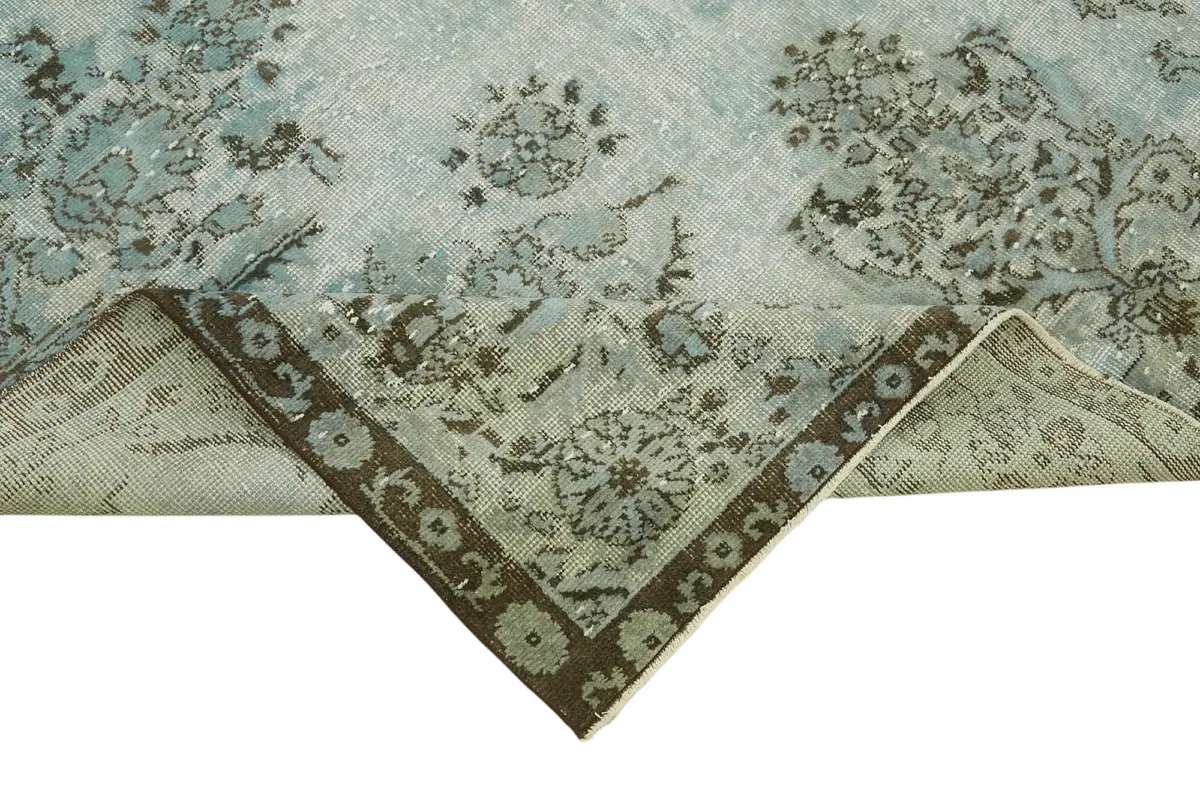 Oyma Mavi Pamuk Üzerine Yün El Dokuma Kilim-200x308 - Görsel 6