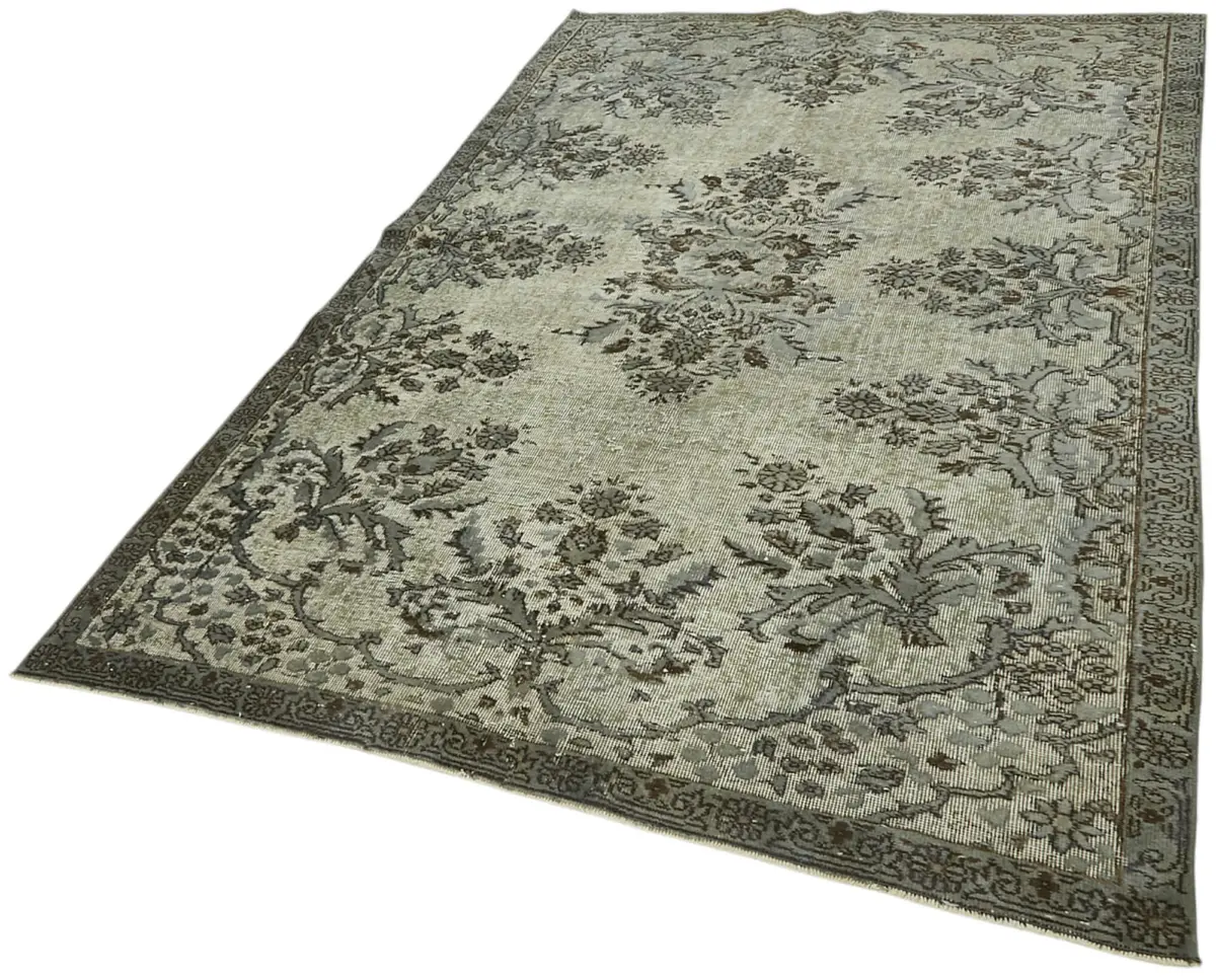 Oyma Gri Pamuk Üzerine Yün El Dokuma Kilim-162x262 - Görsel 3