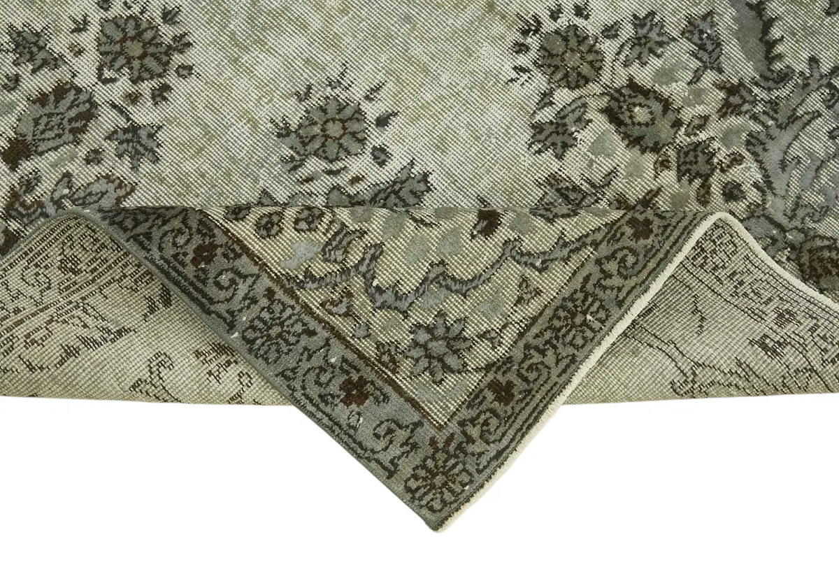 Oyma Gri Pamuk Üzerine Yün El Dokuma Kilim-162x262 - Görsel 6