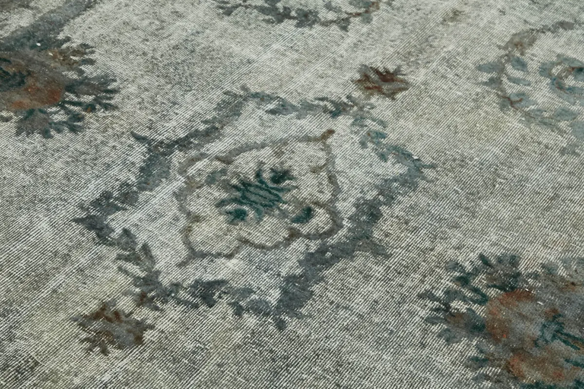 Oyma Gri Pamuk Üzerine Yün El Dokuma Kilim-188x294 - Görsel 5