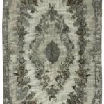 Oyma Mavi Pamuk Üzerine Yün El Dokuma Kilim-170x301