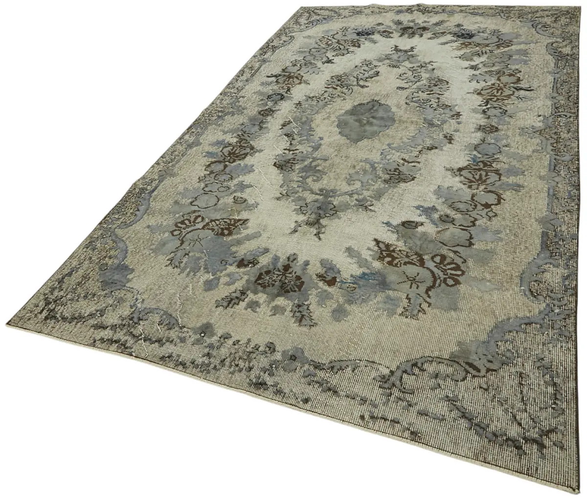 Oyma Mavi Pamuk Üzerine Yün El Dokuma Kilim-170x301 - Görsel 3