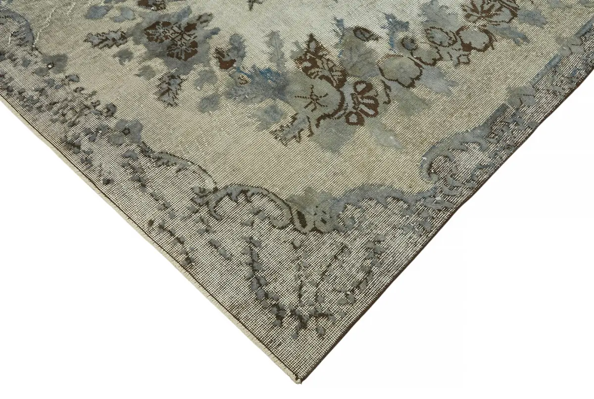 Oyma Mavi Pamuk Üzerine Yün El Dokuma Kilim-170x301 - Görsel 4