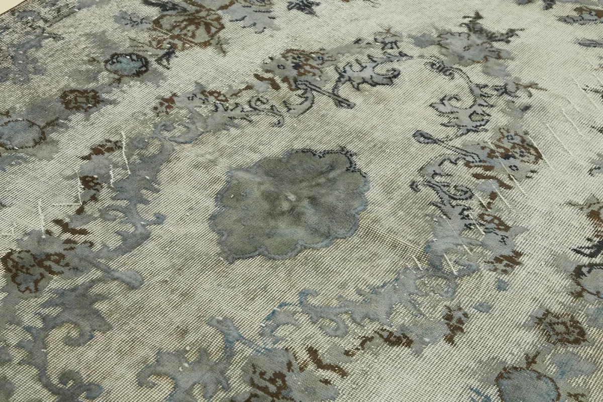 Oyma Mavi Pamuk Üzerine Yün El Dokuma Kilim-170x301 - Görsel 5