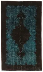 Oyma Yeşil Pamuk Üzerine Yün El Dokuma Kilim-151x255