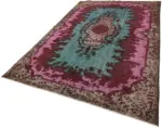 Oyma Mor Pamuk Üzerine Yün El Dokuma Kilim-187x298 - Görsel 3