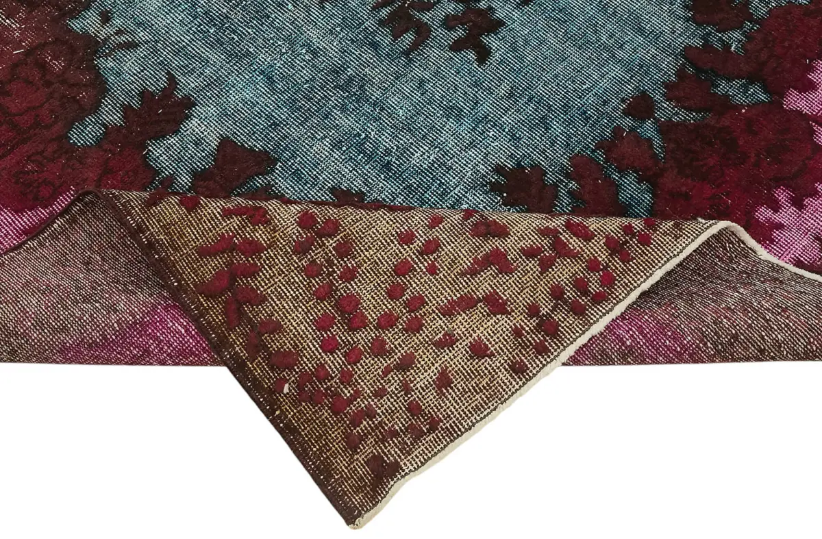 Oyma Mor Pamuk Üzerine Yün El Dokuma Kilim-187x298 - Görsel 6