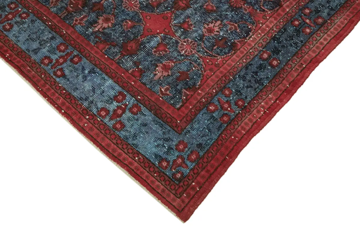 Oyma Kırmızı Pamuk Üzerine Yün El Dokuma Kilim-188x316 - Görsel 4