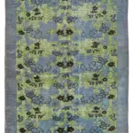 Oyma Yeşil Pamuk Üzerine Yün El Dokuma Kilim-150x262