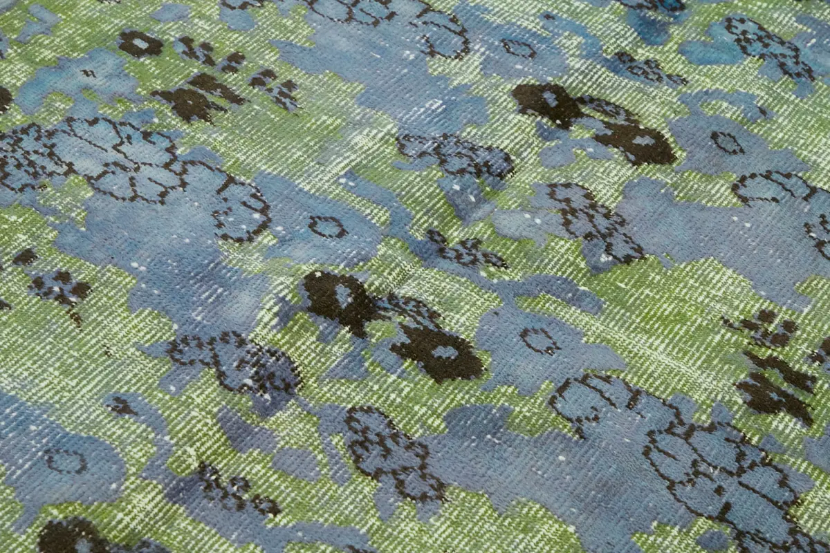 Oyma Yeşil Pamuk Üzerine Yün El Dokuma Kilim-150x262 - Görsel 5