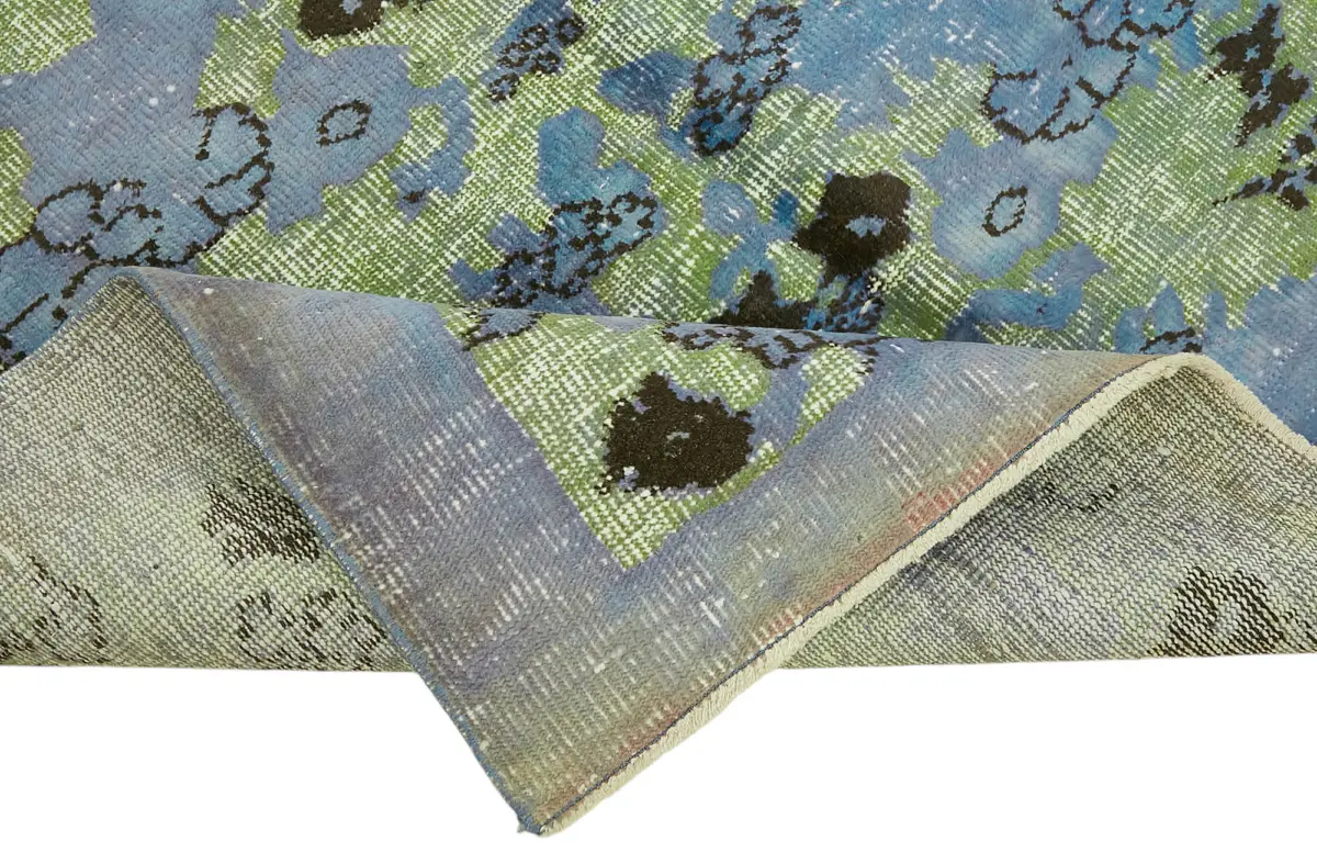 Oyma Yeşil Pamuk Üzerine Yün El Dokuma Kilim-150x262 - Görsel 6