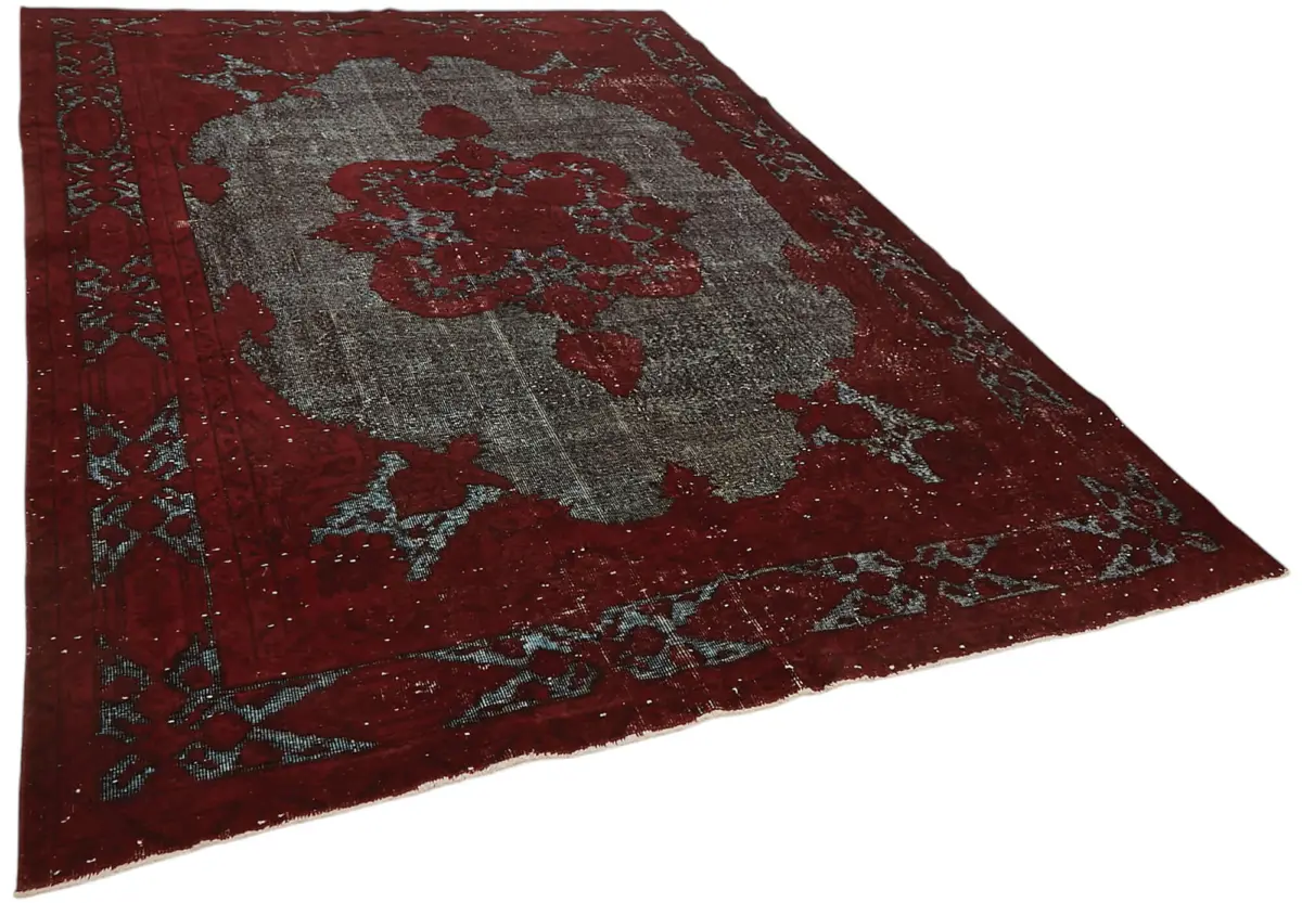 Oyma Kırmızı Pamuk Üzerine Yün El Dokuma Kilim-215x320 - Görsel 2