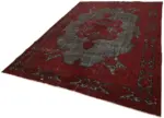 Oyma Kırmızı Pamuk Üzerine Yün El Dokuma Kilim-215x320 - Görsel 3